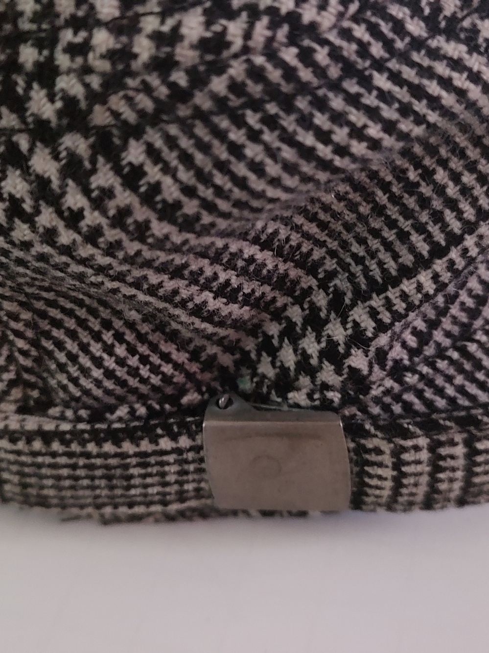 H&M Herringbone Newsboy Sailor's Peaky Cap Hat Black & White Womens Small - Picture 5 of 6